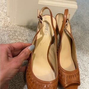 Guess Women's Brown Slingback Heels